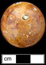 Bennington or “Bennies” marble found in the cellar of a collapsed building - click image to see a larger view.